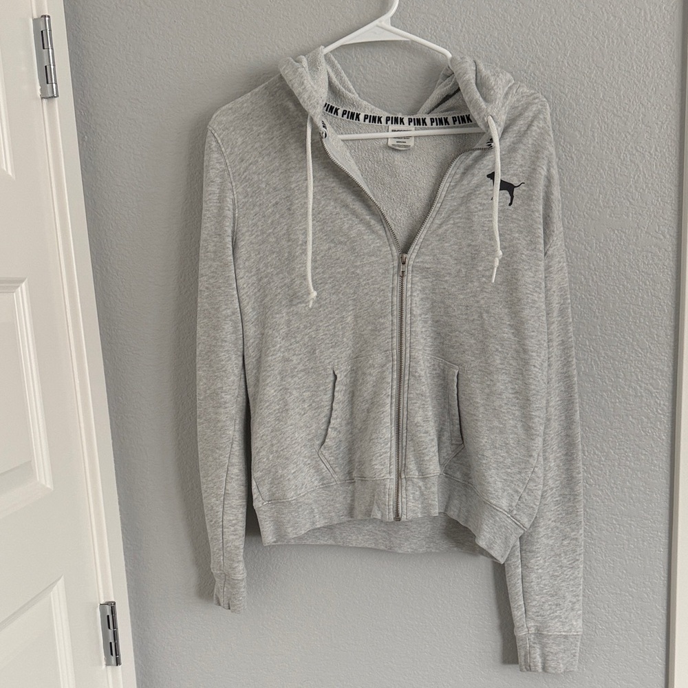 Victoria’s Secret PINK gray zip up hoodie